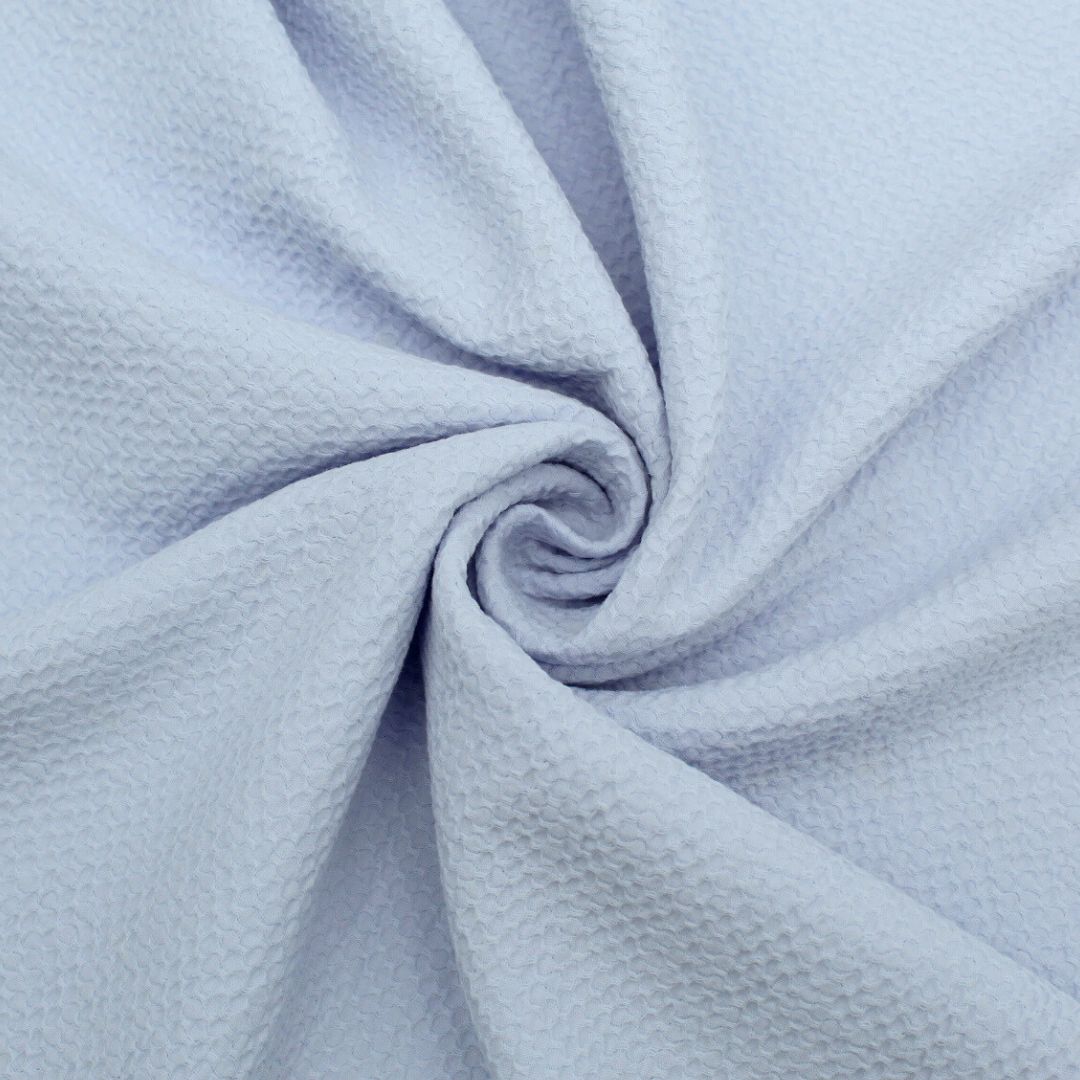 Jacquard Baumwolle Wabenstruktur | Hellblau - Stofftime