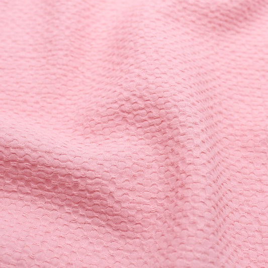 Jacquard Baumwolle Wabenstruktur | Rosa - Stofftime
