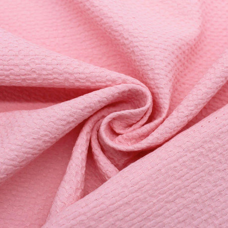 Jacquard Baumwolle Wabenstruktur | Rosa - Stofftime