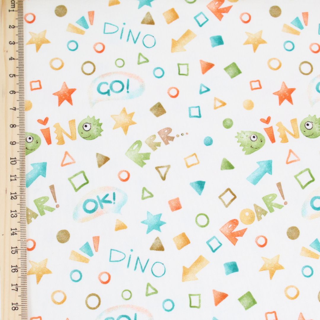 Jersey Dino Freunde | Ecru - Stofftime