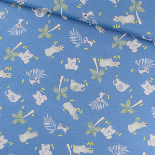 Jersey kleine Safari Tiere | Blau - Stofftime