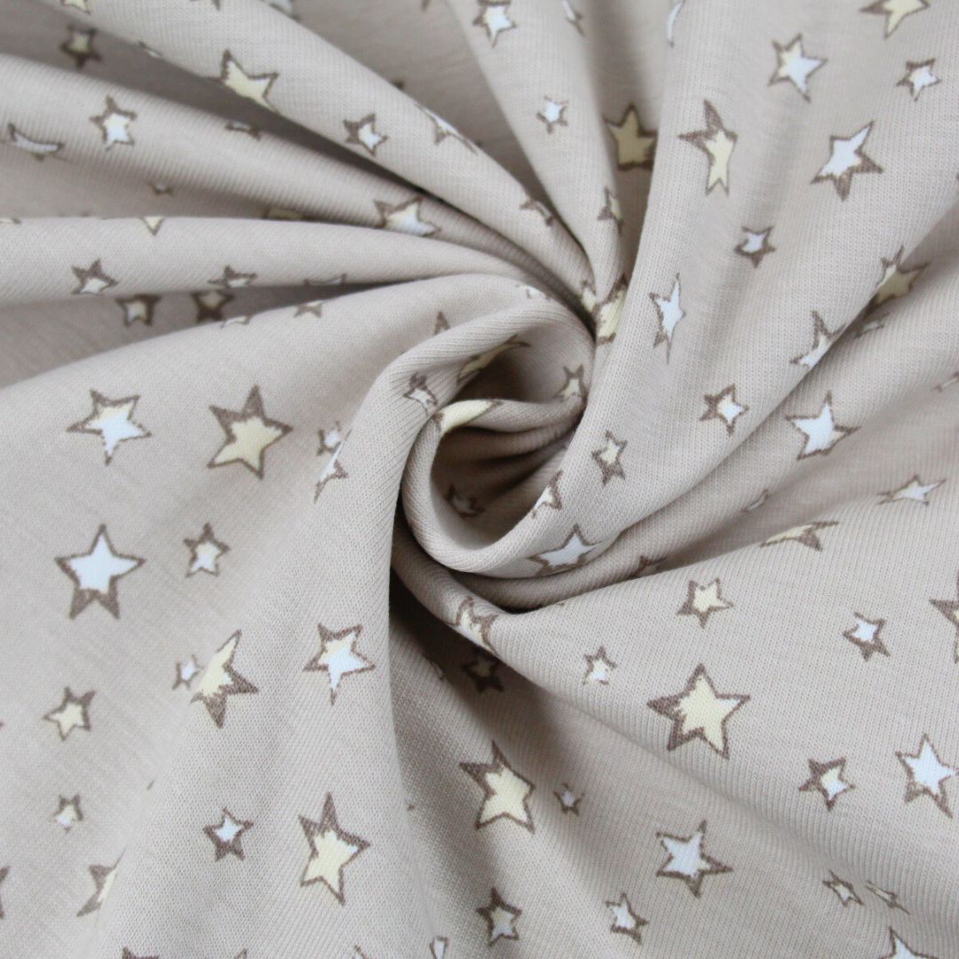 Jersey Sterne | Sand - Stofftime