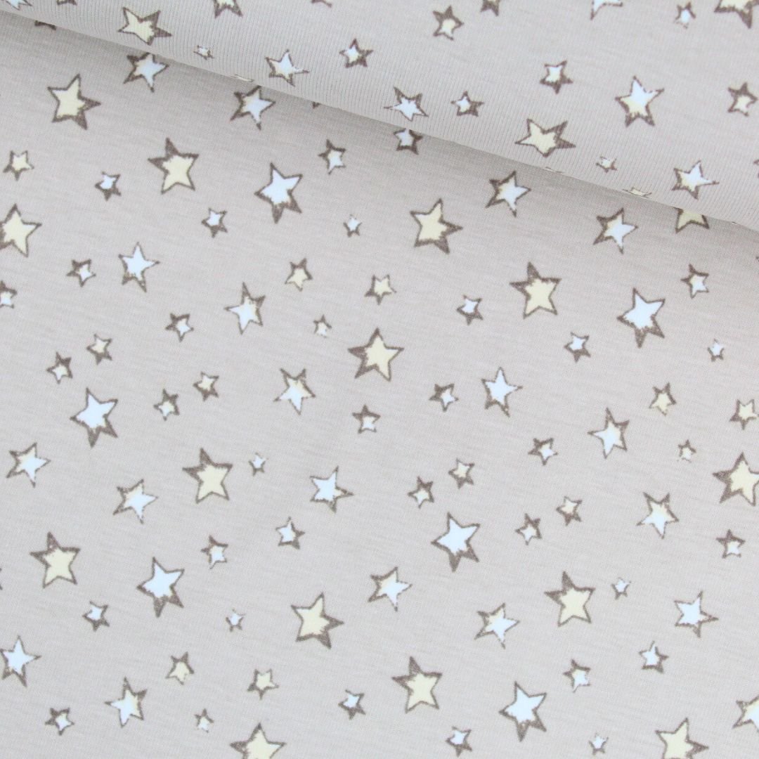 Jersey Sterne | Sand - Stofftime