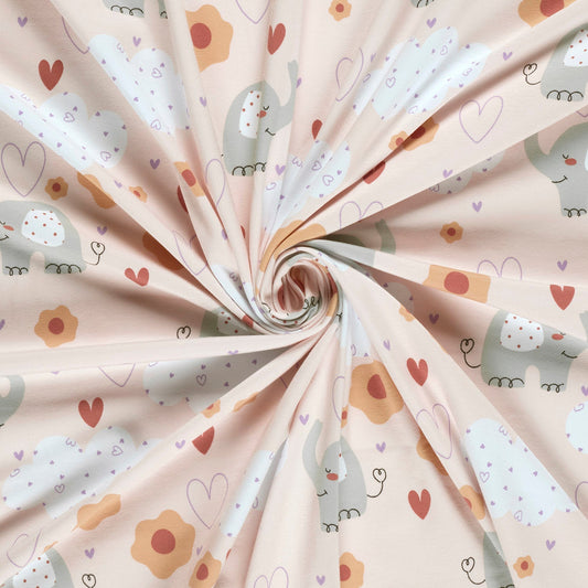 Jersey Stoff Elefanten - Stofftime