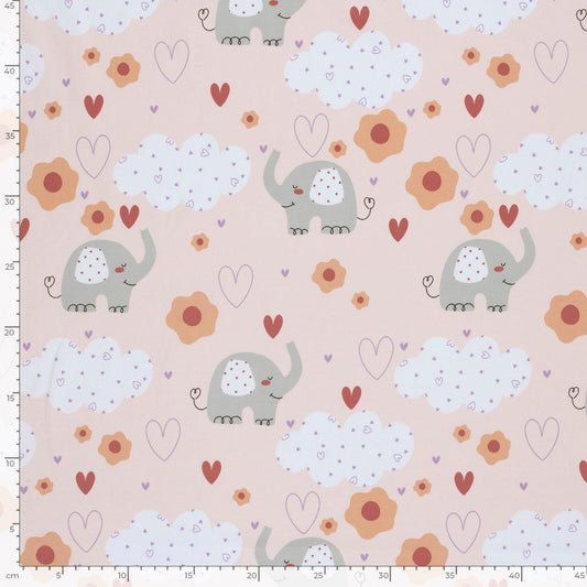 Jersey Stoff Elefanten - Stofftime