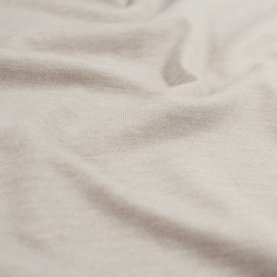 Jersey Uni | Sandbeige meliert Nr. 520 - Stofftime