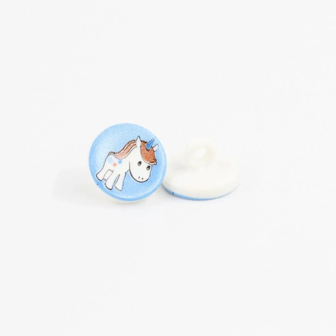 Kinderknopf Einhorn - Stofftime