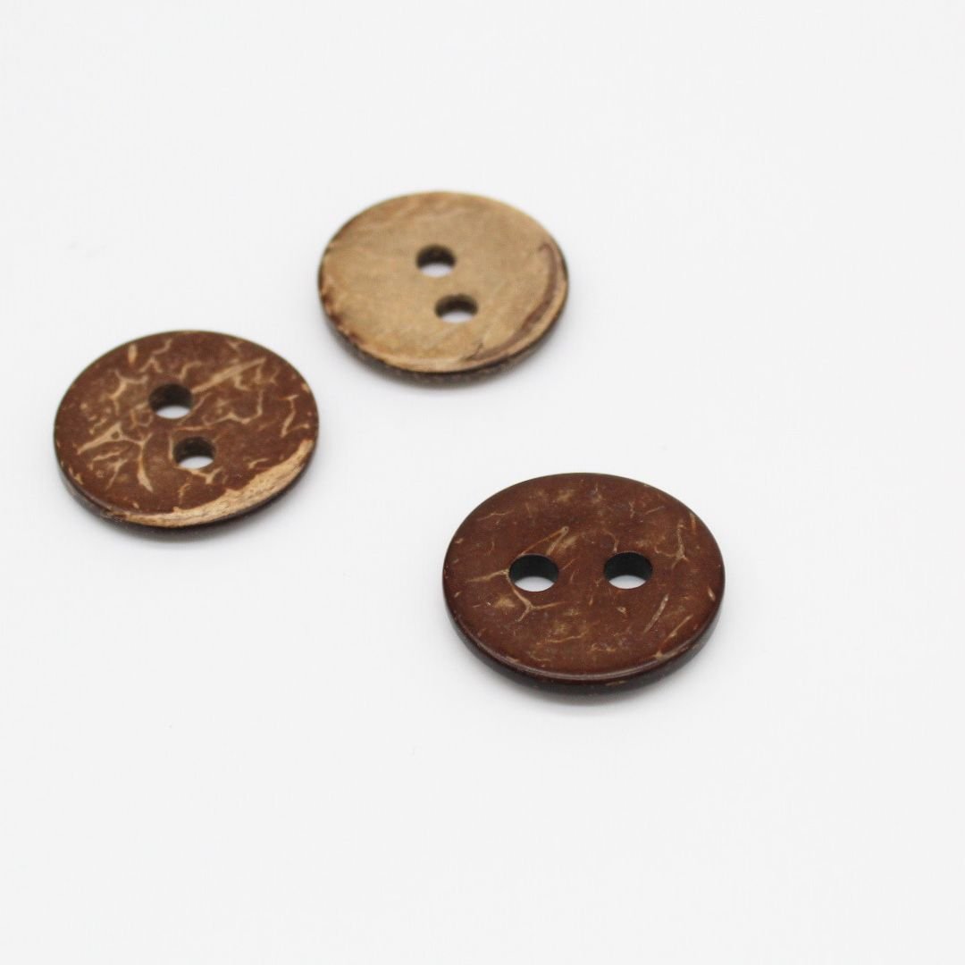 Kokosknopf mit 2 Löchern | 30 mm - Stofftime