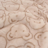 Kuschelfleece mit Bärengesichtern | Sandbeige - Stofftime