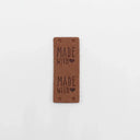 Lederetikett Made with Love | 20x50 mm - Stofftime