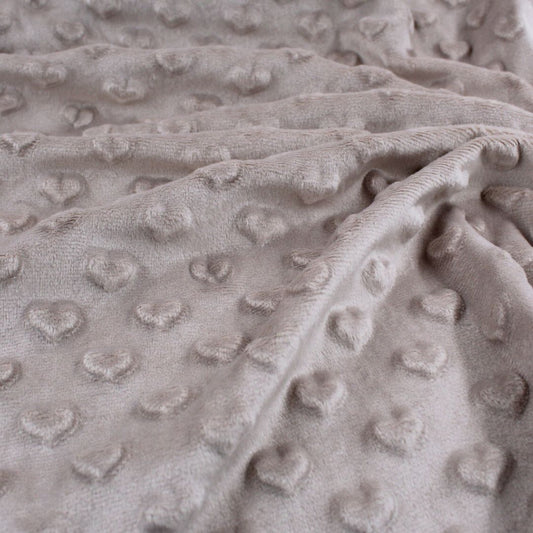 Minky Fleece Stoff | Herzen - Stofftime