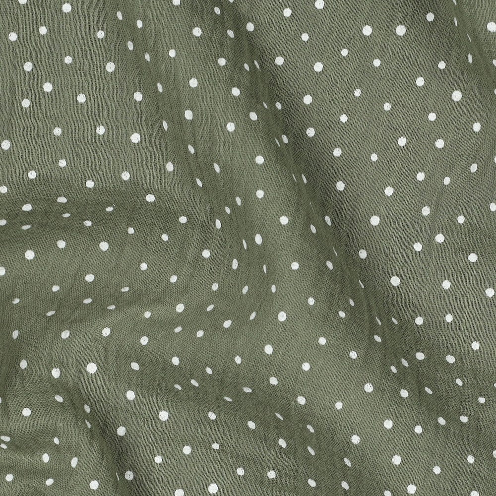 Musselin mit weißen Punkten - Stofftime
