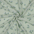 Musselin Stoff lila Blumen | Mintgrün - Stofftime