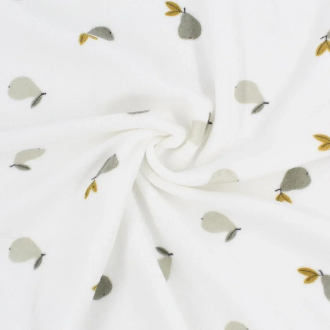 Nicki Velours Birnen | Ecru - Stofftime