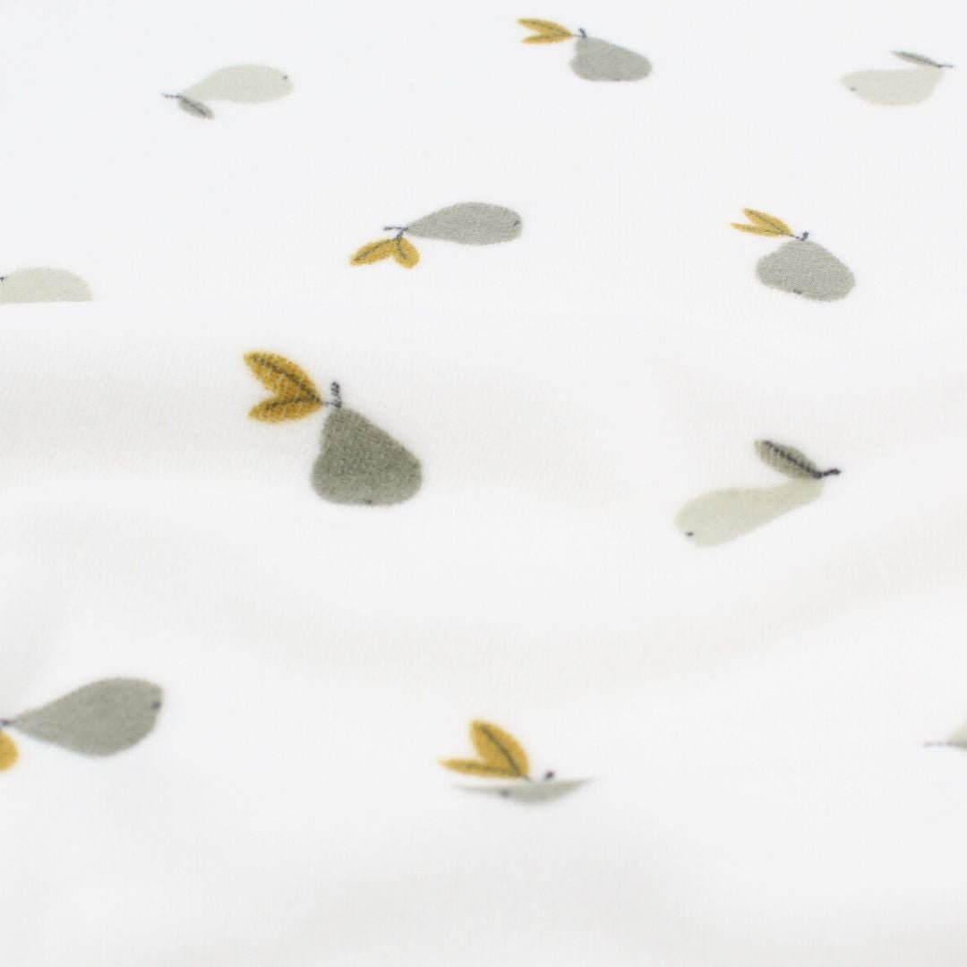 Nicki Velours Birnen | Ecru - Stofftime