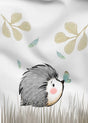 Panel aus Canvas – Igel mit Schmetterling | 39x28 cm - Stofftime