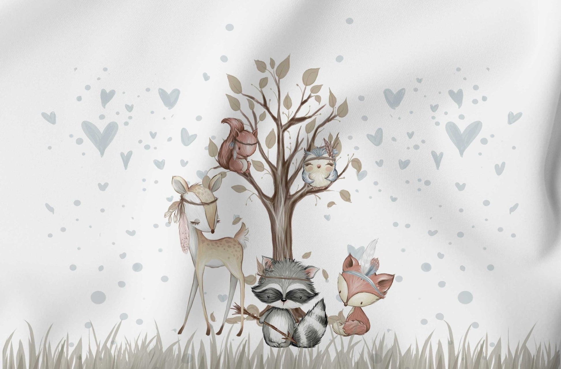 Panel aus Canvas – Waldfreunde | 36,5x43 cm - Stofftime