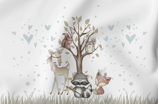Panel aus Canvas – Waldfreunde | 36,5x43 cm - Stofftime