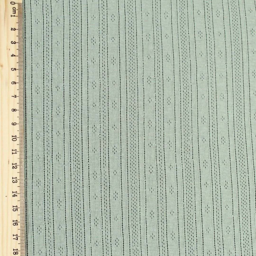Pointoille Jersey Streifen | Grün - Stofftime