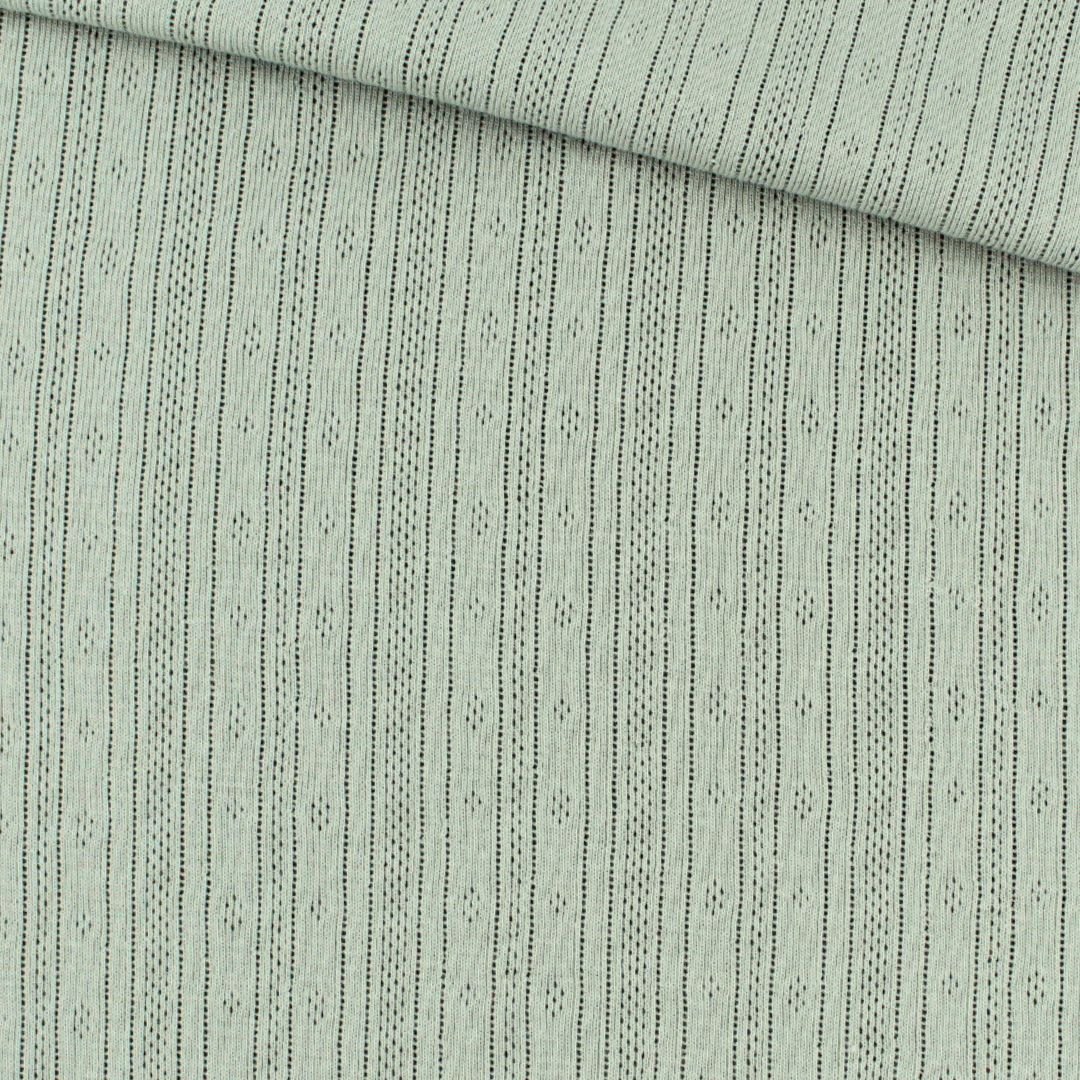 Pointoille Jersey Streifen | Grün - Stofftime