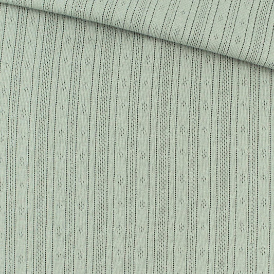 Pointoille Jersey Streifen | Grün - Stofftime
