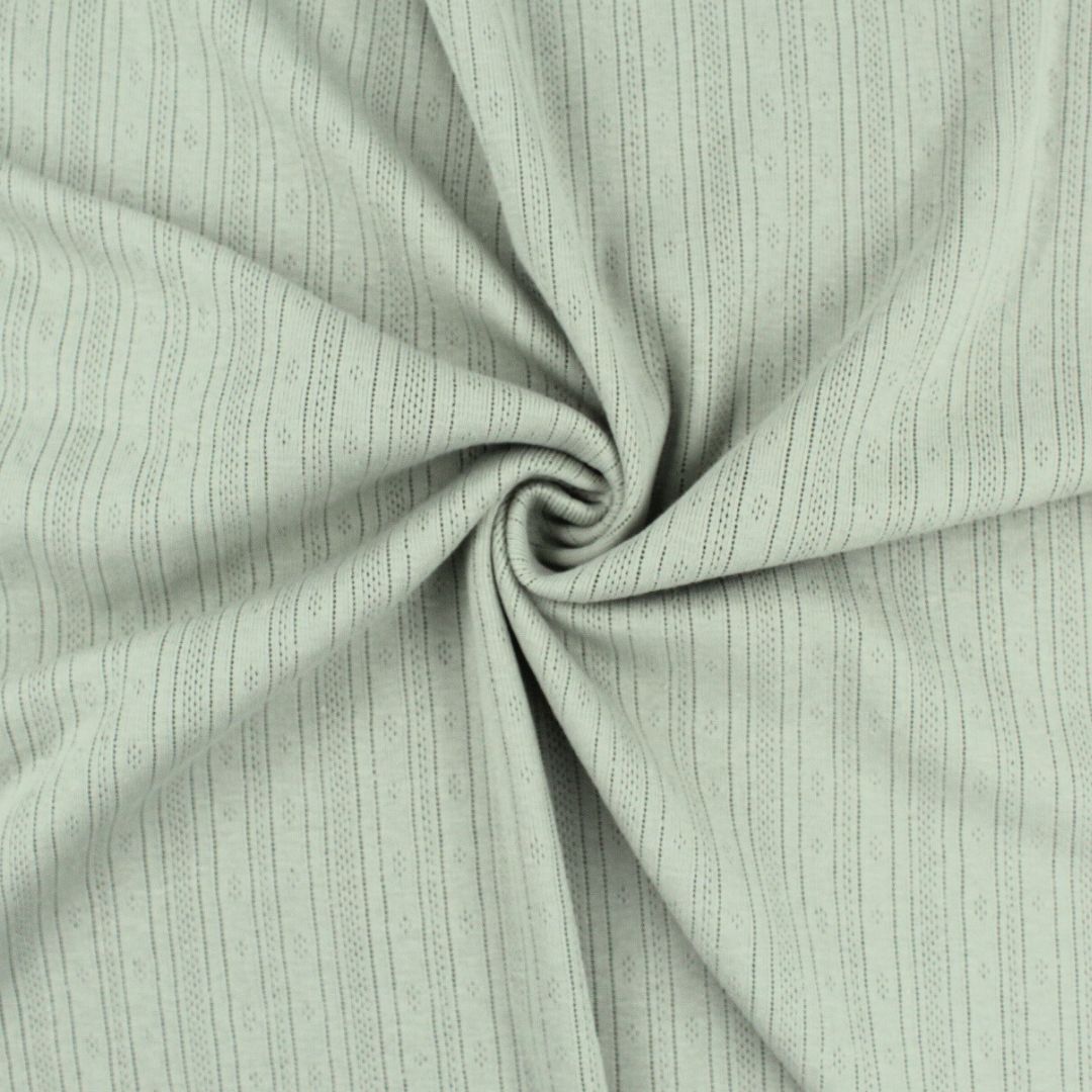 Pointoille Jersey Streifen | Grün - Stofftime