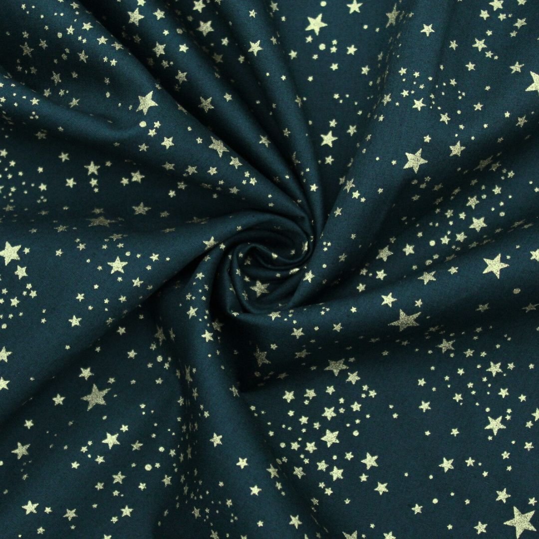 Popeline kleine Sterne | Weihnachtsstoff - Stofftime