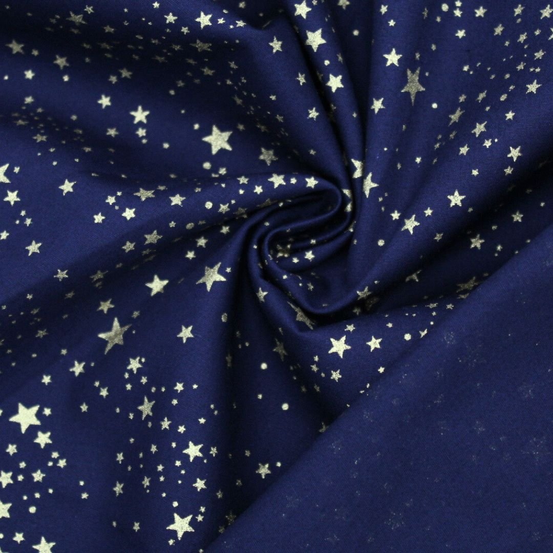 Popeline kleine Sterne | Weihnachtsstoff - Stofftime