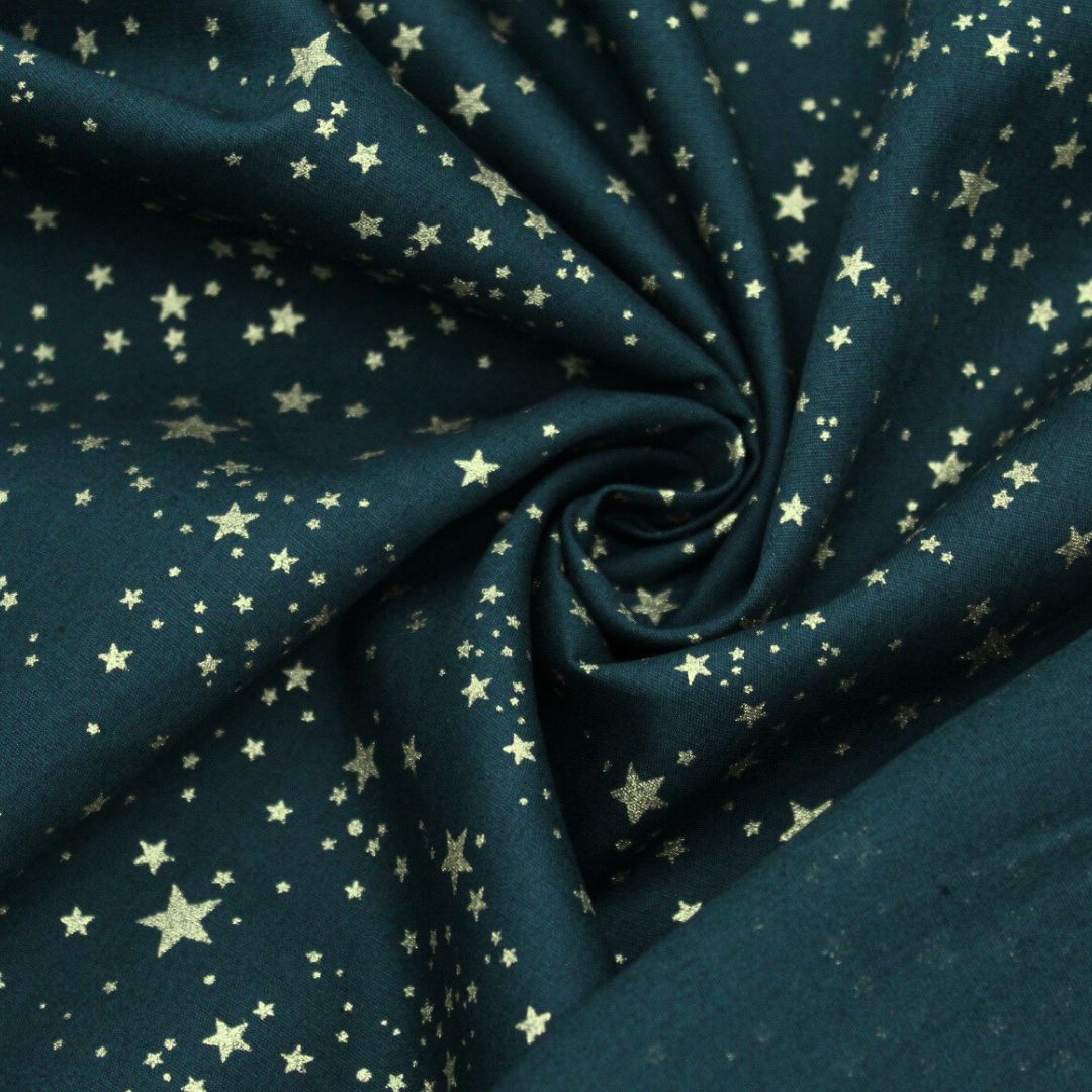 Popeline kleine Sterne | Weihnachtsstoff - Stofftime