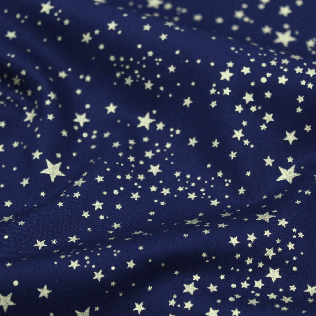 Popeline kleine Sterne | Weihnachtsstoff - Stofftime