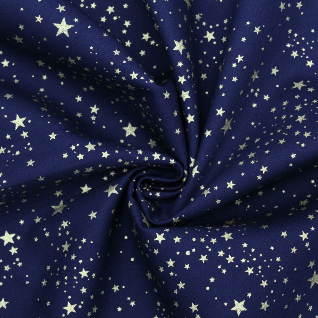 Popeline kleine Sterne | Weihnachtsstoff - Stofftime