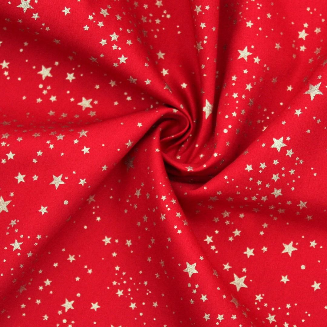 Popeline kleine Sterne | Weihnachtsstoff - Stofftime