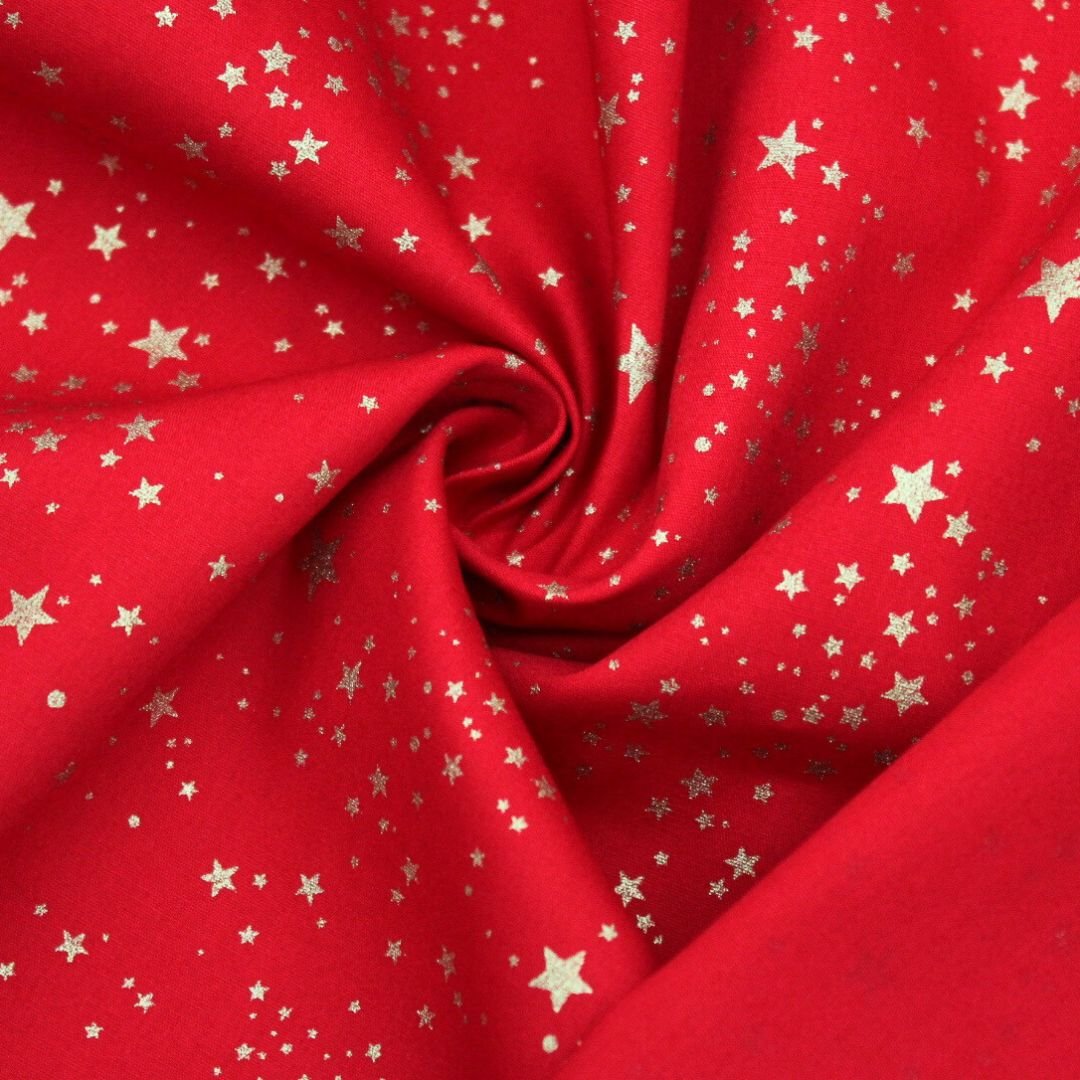 Popeline kleine Sterne | Weihnachtsstoff - Stofftime