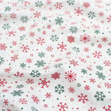 Popeline Stoff Weihnachtsstoff Schneeflocken und Sterne - Stofftime