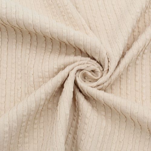 Rib Jacquard Stoff Uni - Stofftime