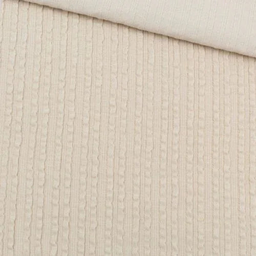 Rib Jacquard Stoff Uni - Stofftime