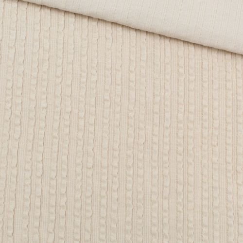 Rib Jacquard Stoff Uni - Stofftime