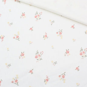 Rippenjersey Blumen Ecru - Stofftime