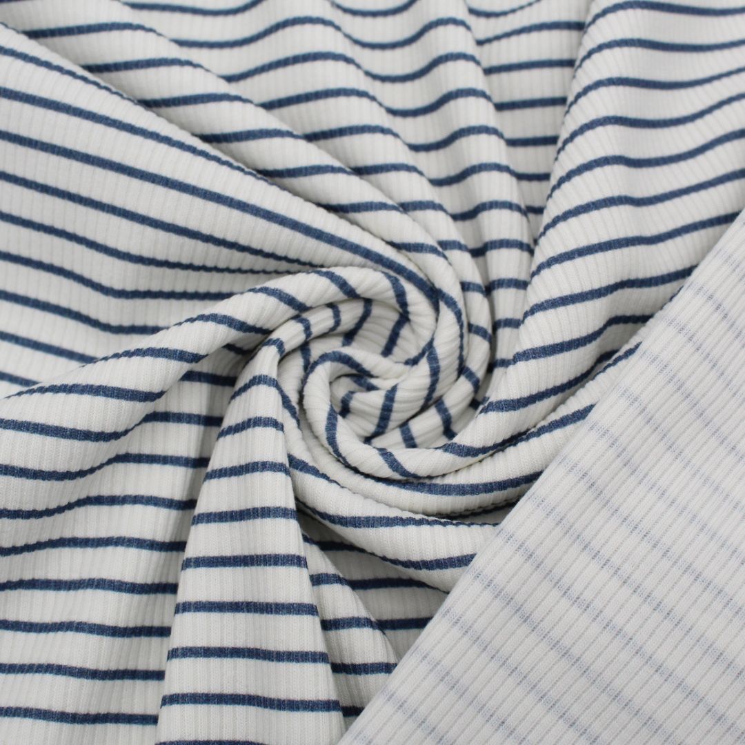 Rippjersey gestreift - Stofftime