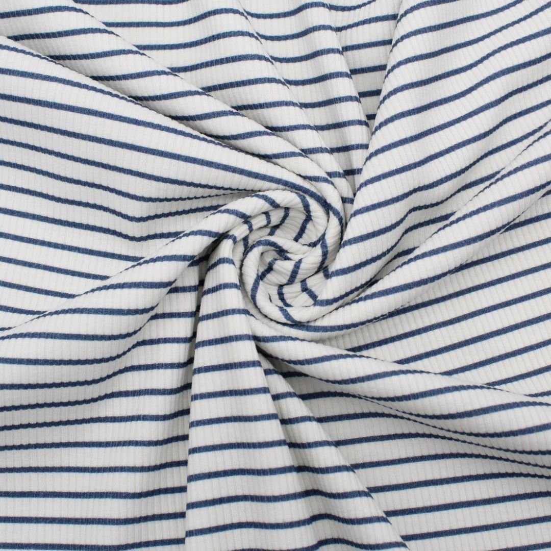 Rippjersey gestreift - Stofftime