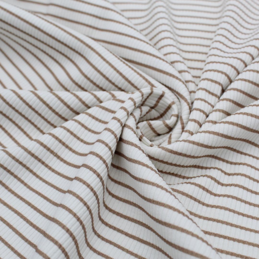 Rippjersey gestreift - Stofftime