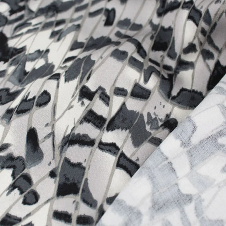 Satin Viskose Federn | Grau - Stofftime