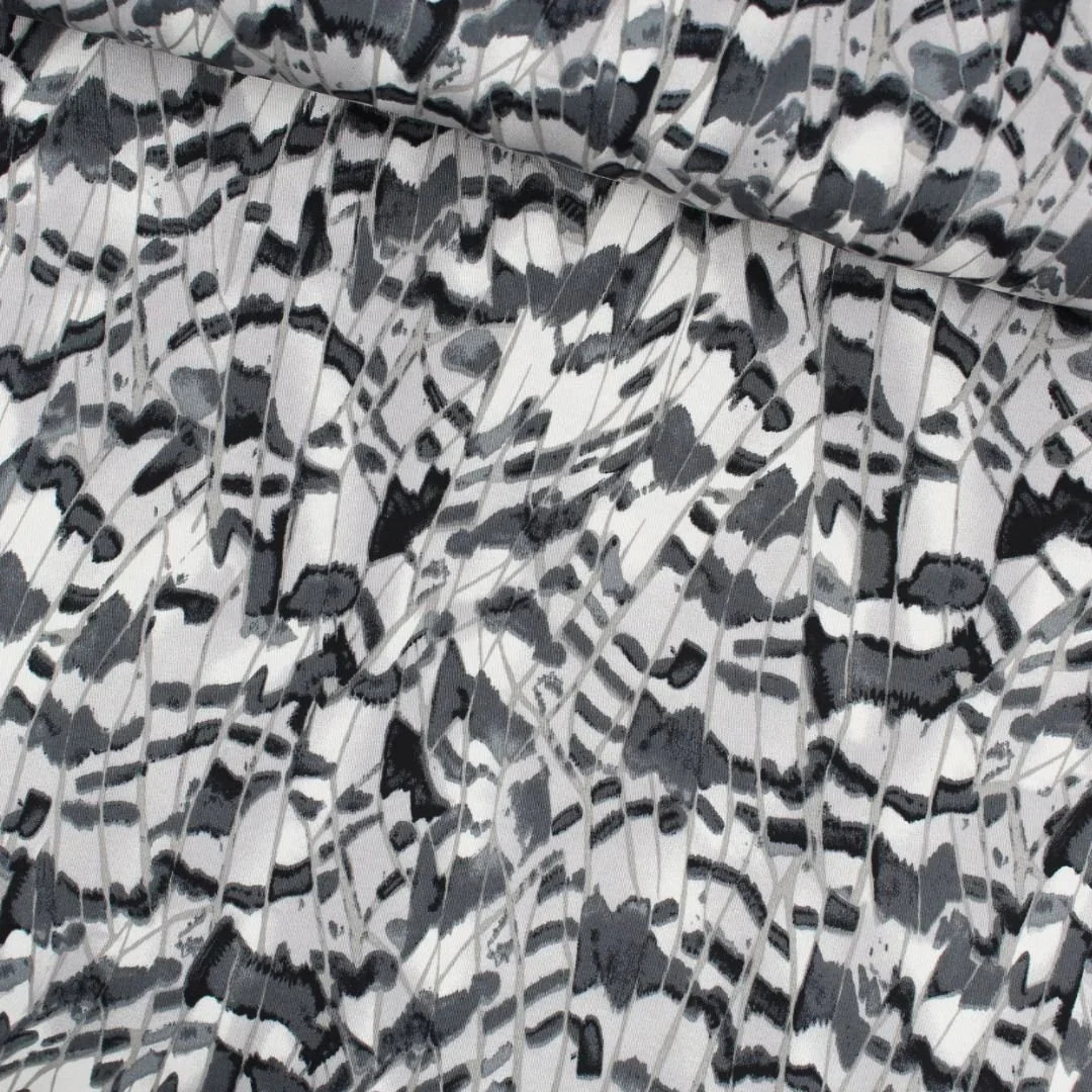Satin Viskose Federn | Grau - Stofftime