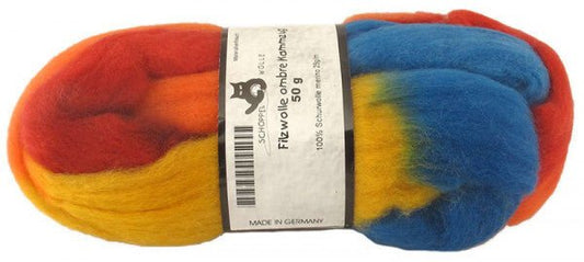 Schoppel Filzwolle Ombre Kammzug 100% Merino - Schurwolle | Kleiner Fuchs - Stofftime