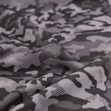 Sport und Badeanzugstoff Camouflage | Schwarz - Grau - Stofftime