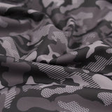 Sport und Badeanzugstoff Camouflage | Schwarz - Grau - Stofftime