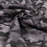 Sport und Badeanzugstoff Camouflage | Schwarz - Grau - Stofftime