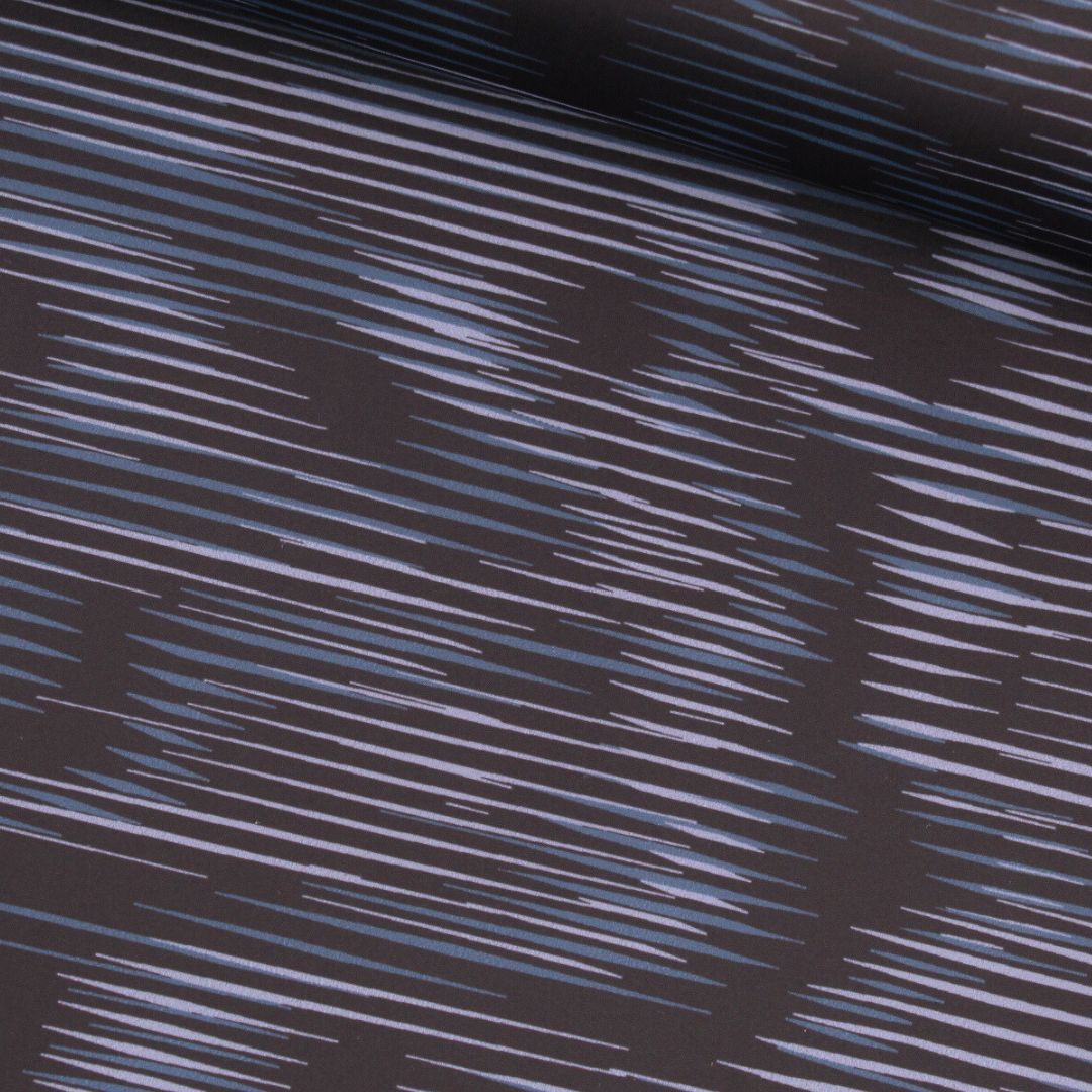 Sport und Badeanzugstoff Gradient Wellen | Jeansblau - Stofftime