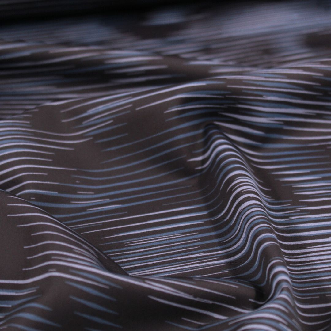 Sport und Badeanzugstoff Gradient Wellen | Jeansblau - Stofftime