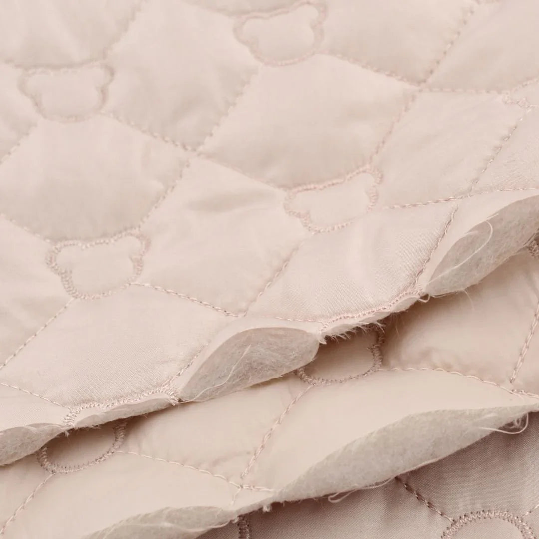 Steppstoff Jackenstoff Bären | Beige - Stofftime